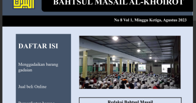 Buletin Bahtsul Masail Al-Khoirot Agustus, Minggu Ke-3, 2023. No. 8, Volume 1.