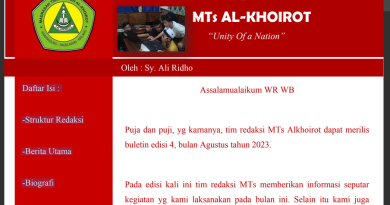 Buletin MTs Al-Khoirot No 4 Agustus 2023